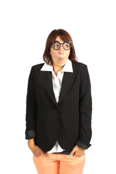 Girl with funny glasses