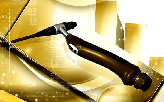 Digital illustration of weld craft in colour background