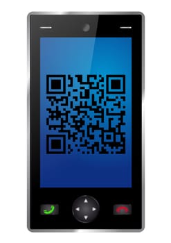 Mobile phone with QR code
