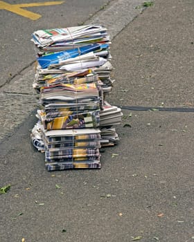 Stack of magazines