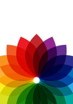 Abstract Background - Multicolor Shapes on White Background