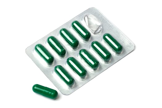 capsule or pill isolated on white background