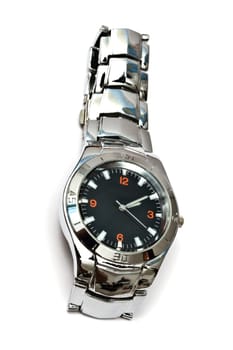 Fashion wristwatch isolated on white background