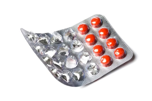 capsule or pill isolated on white background