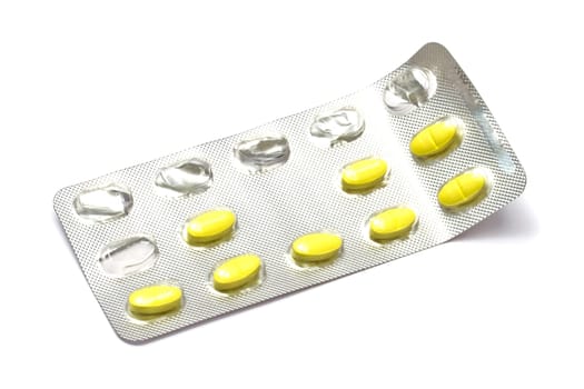 capsule or pill isolated on white background