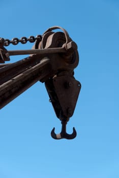 hook an old rusty cranes