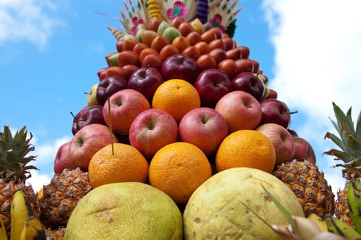 Fruit decoration for Balinese ceremony