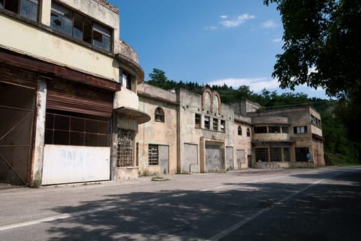 Air Caproni ruined building of the time of Mussolini