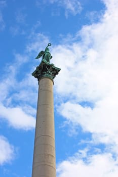 Statue on King Wilhelm Jubilee column at Schlossplats, Stuttgart