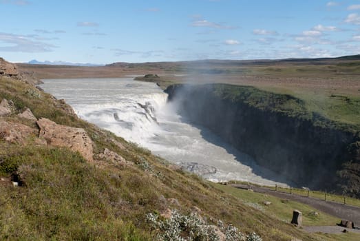 gullfoss waterfall in iceland