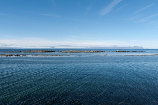 sea ​​and sky on the peninsula in iceland vatnsness