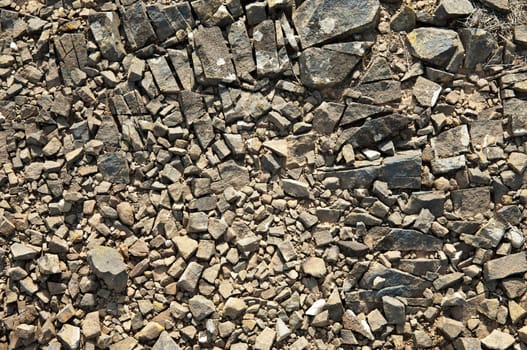 Detail of greywacke or graywacke, a type of sandstone, Algarve, Portugal