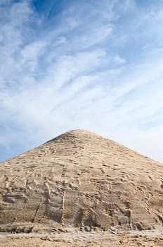 Huge pile of salt in Castro Marim, Algarve, Portugal