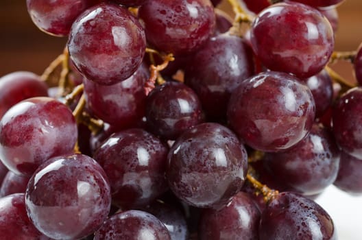 photo of the fresh red grape closeup