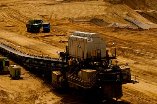 Lignite excavator in opencast lignite mining