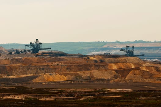Lignite excavator in opencast lignite mining