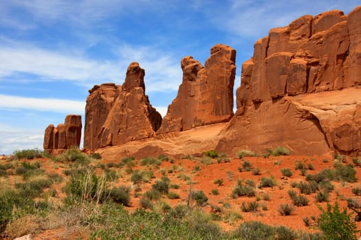 Park Avenue in Arches National Park,Utah