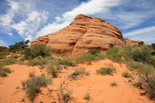 Stone formations in Arches National Park,Utah,USA
