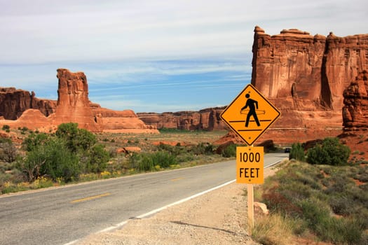 Rock formations and arches in Arches National Park,Utah