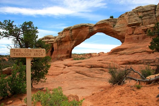 Broken Arch in Arches National Park,Utah