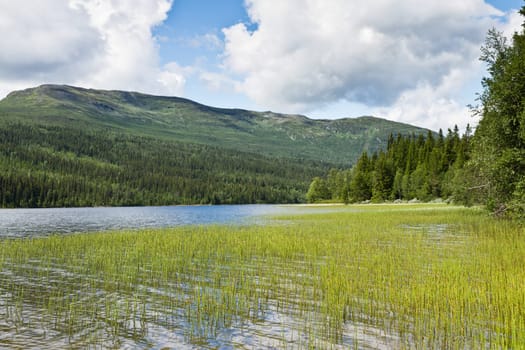 Mountain lake in Norway