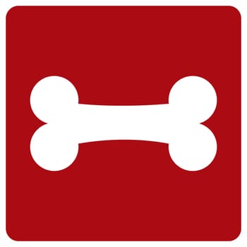 white bone on red background vector