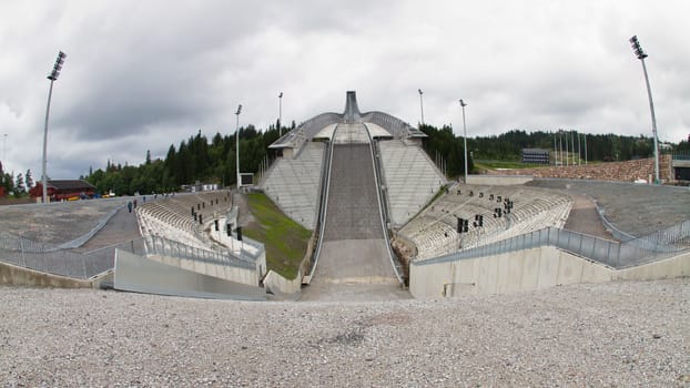 Ski jump at Holmenkollen in Oslo