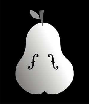 Design based on Man Ray·s picture on black background Vector available.
