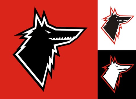 Wolf head symbol illustration