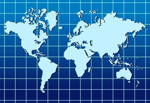 Abstract background with a map of the world.