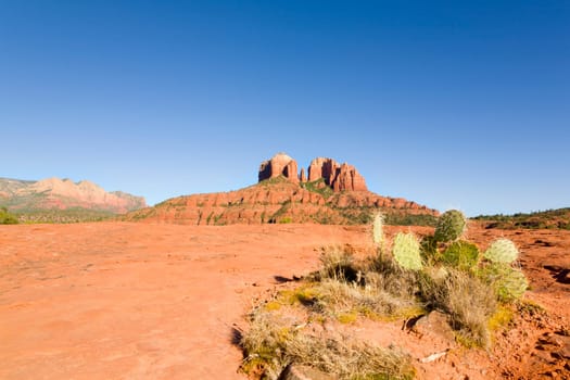 View of Cathedral Rock Butte in Sedona, Arizona