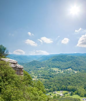 High point view of countryside of Central Kentucky