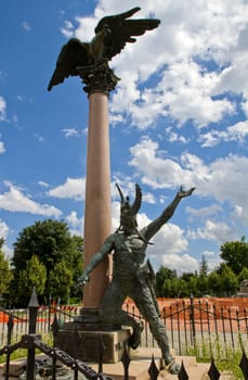 King Umberto I monument (year 1903) at Superga hill, Turin