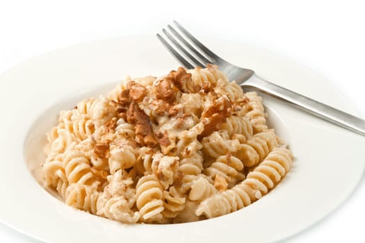 pasta with a walnut cream sauce