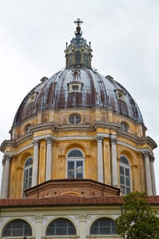 The baroque Basilica di Superga church on the Turin hill, Italy