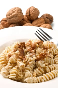 pasta with a walnut cream sauce