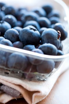 Close-up of delicious blueberries. Studio shot.