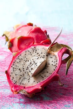 Fresh, delicious pitahaya, dragon fruit. Studio shot.
