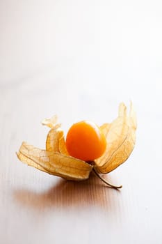 Fresh, delicious and ripe physalis. Studio shot.