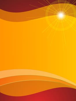 Red Orange Sun Background Stationery Graphic