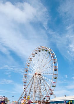 Ferris Wheel on Central Pier Blackpool under a summer sky