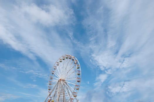 Ferris Wheel on Central Pier Blackpool under a summer sky