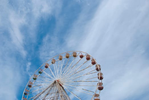 Ferris Wheel on Central Pier Blackpool under a summer sky