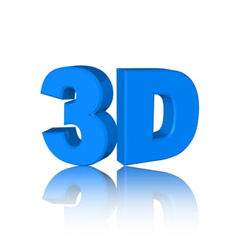 3D text blue