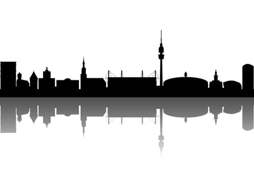 Dortmund silhouette abstract