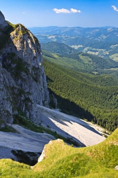 mountain slope in Piatra Craiului Mountains, Romania