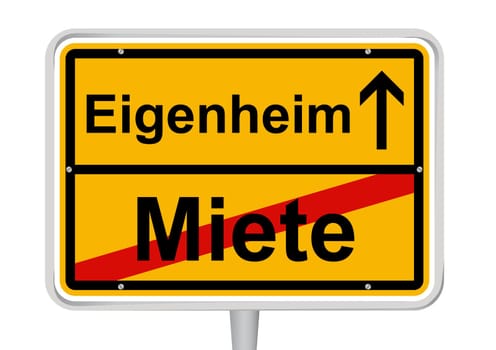 Town sign rent/home