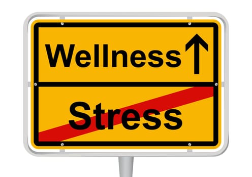 Place sign Stress/Wellness