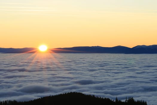 Sunset in the Alps