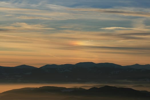 Sunset in the Alps